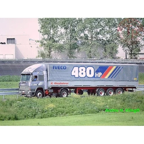 1/50 Iveco Turbostar 190.48 4x2 DEMO centinato 3 assi TEKNO 89946 TEKNO