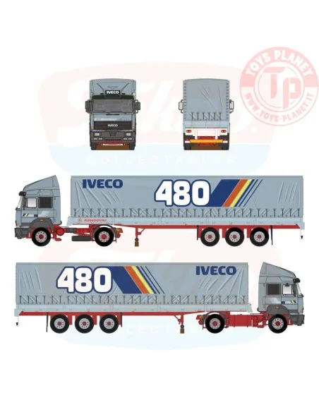 1/50 Iveco Turbostar 190.48 4x2 DEMO centinato 3 assi TEKNO 89946 TEKNO 1/50 Iveco Turbostar 190.48 4x2 DEMO centinato 3 assi TEKNO 89946 TEKNO