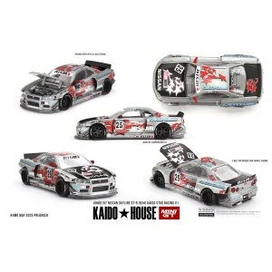 1:64 NISSAN SKYLINE GT-R (R34) KAIDO STAR RACING V1 1999 KHMG197 Mini Gt