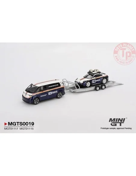 1:64 SET PORSCHE 911 DAKAR N718 + VOLKSWAGEN ID. BUZZ PORSCHE CENTRUM GELDERLAND ROUGHROADS 2025 MGTS0019 Mini Gt
