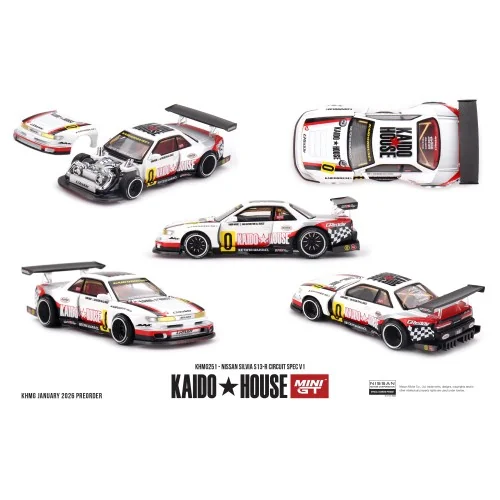 1:64 NISSAN SILVIA S13-R CIRCUIT SPEC V1 1991 KHMG251 Mini Gt