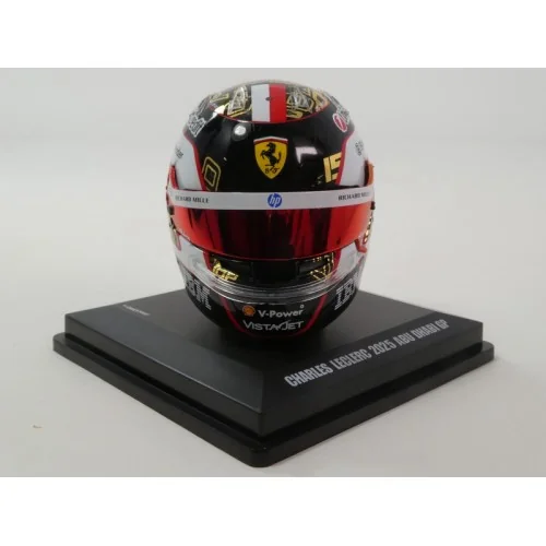 1/5 CASCO CHARLES LECLERC TEAM FERRARI HP ABU DHABI GP 2025 LSHEL028 CASCHI PILOTI 1/5