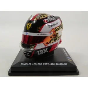 1/5 CASCO CHARLES LECLERC TEAM FERRARI HP ABU DHABI GP 2025 LSHEL028 CASCHI PILOTI 1/5