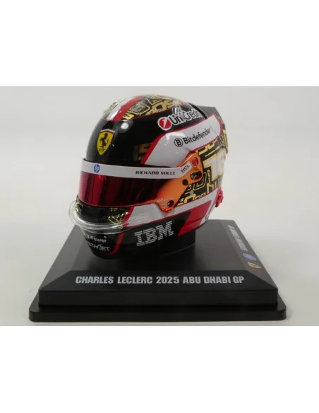 1/5 CASCO CHARLES LECLERC TEAM FERRARI HP ABU DHABI GP 2025 LSHEL028 CASCHI PILOTI 1/5