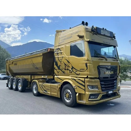 1/50 Eckert MAN TGX GX 4x2 con rimorchio ribaltabile 3 assi TEKNO 92357 TEKNO