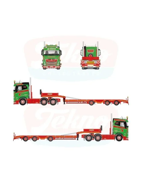 1/50 Jan Mues Volvo FH05 low roof 6x2 con semirimorchio 3 assi TEKNO 88135 TEKNO 1/50 Jan Mues Volvo FH05 low roof 6x2 con semirimorchio 3 assi TEKNO 88135 TEKNO
