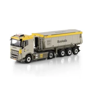 VOLVO FH5 SLEEPER CAB ELECTRIC 4X2 NON STEERING TIPPER TRAILER - 3 AXLE Boskalis WSI 01-4510 WSI MODELS