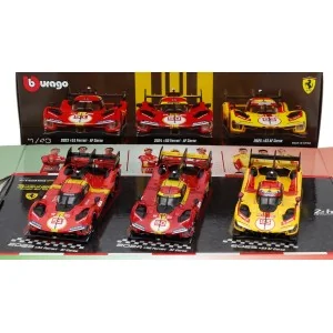 1/43 FERRARI - SET 3X 499P WINNER 24h LE MANS TEAM AF CORSE FERRARI - N 83 2025 - N 50 2024 - N 51 2023 BURAGO 18-36324 BURAGO