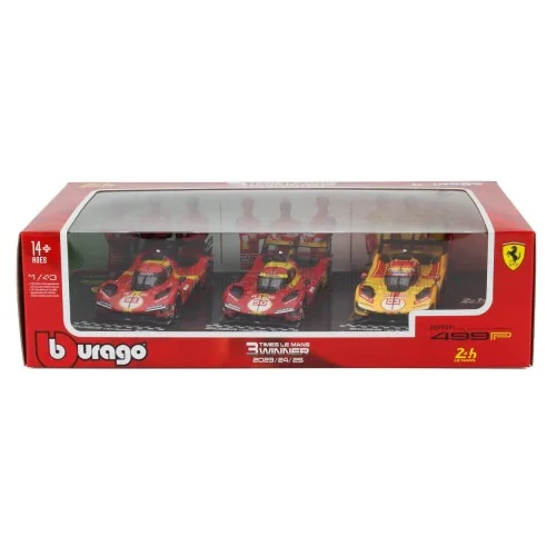 1/43 FERRARI - SET 3X 499P WINNER 24h LE MANS TEAM AF CORSE FERRARI - N 83 2025 - N 50 2024 - N 51 2023 BURAGO 18-36324 BURAGO