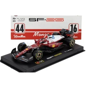 1/43 FERRARI F1 SF-25 N 16 MONZA ITALY GP 2025 CHARLES LECLERC - NIKI LAUDA 50th ANNIVERSARY WORLD CHAMPION CON VETRINA E PIL...