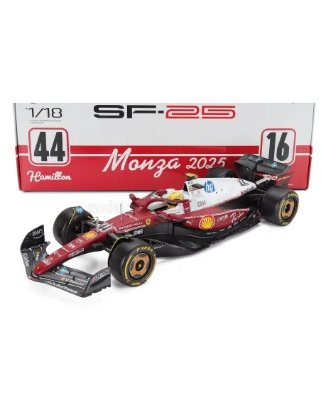 1/18 FERRARI F1 SF-25 N 44 MONZA ITALY GP 2025 LEWIS HAMILTON - NIKI LAUDA 50th ANNIVERSARY WORLD CHAMPION BURAGO 18-16816MON...