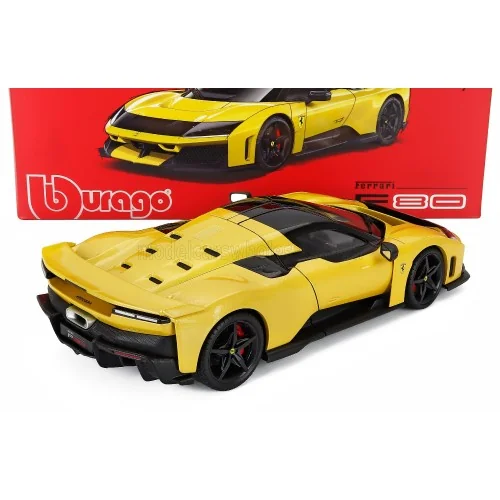 1/18 FERRARI F80 2024 BLACK WHEELS GIALLO TRISTRATO BURAGO 18-16920-YEL BURAGO