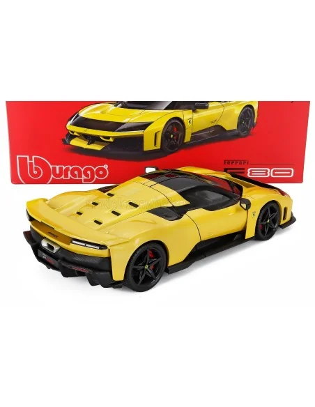 1/18 FERRARI F80 2024 BLACK WHEELS GIALLO TRISTRATO BURAGO 18-16920-YEL BURAGO