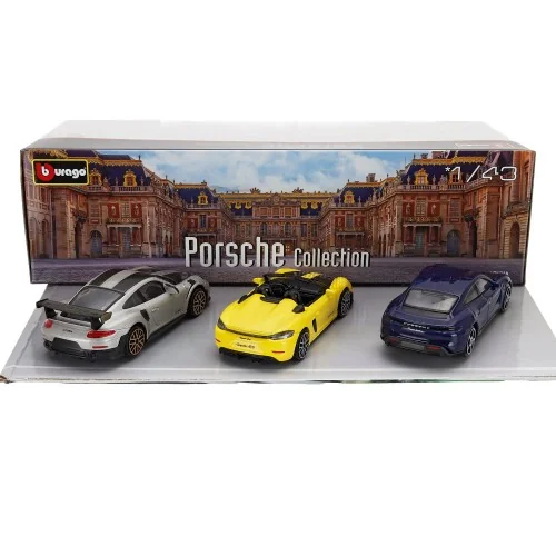 1/43 PORSCHE SET 3X 911 992 GT2 RS COUPE 2021 - 718 (982) SPIDER RS - TAYCAN BURAGO 18-30506 BURAGO