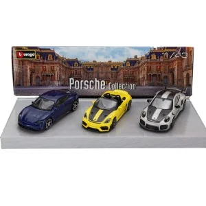 1/43 PORSCHE SET 3X 911 992 GT2 RS COUPE 2021 - 718 (982) SPIDER RS - TAYCAN BURAGO 18-30506 BURAGO