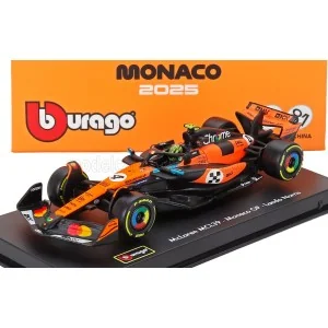 1/43 McLAREN F1 MCL39 TEAM MCLAREN N 4 WORLD CHAMPION WINNER MONACO GP 2025 LANDO NORRIS CON PILOTA E VETRINA BURAGO 18-38249...