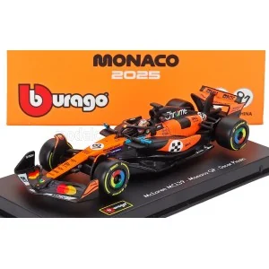 1/43 McLAREN F1 MCL39 TEAM MCLAREN N 81 3rd MONACO GP 2025 OSCAR PIASTRI CON PILOTA E VETRINA BURAGO 18-38249- MONACO-81 BURAGO