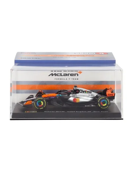 1/43 McLAREN F1 MCL39 TEAM MCLAREN N 81 2nd SILVERSTONE BRITISH GP 2025 OSCAR PIASTRI CON PILOTA E VETRINA BURAGO 18-38249- S...