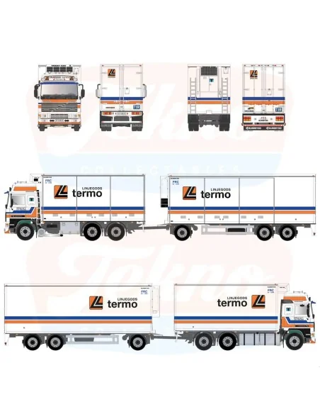 1/50 Linjegods Volvo F12 Globetrotter Short Rigid Truck with 8.7m Trailer TEKNO 92324 TEKNO