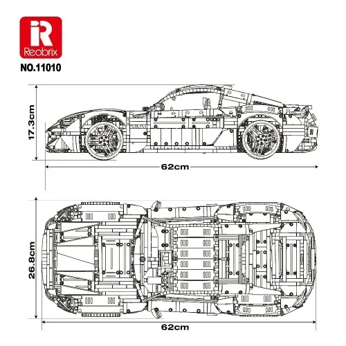 1/8 Maserati Grand Turismo 2024 (5,480pcs) REOBRIX 11010 REOBRIX