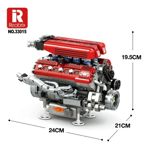 F1 Racing Engine (1101 pcs) REOBRIX 33015 REOBRIX