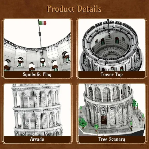Torre di pisa (7652pcs) REOBRIX 66025 REOBRIX