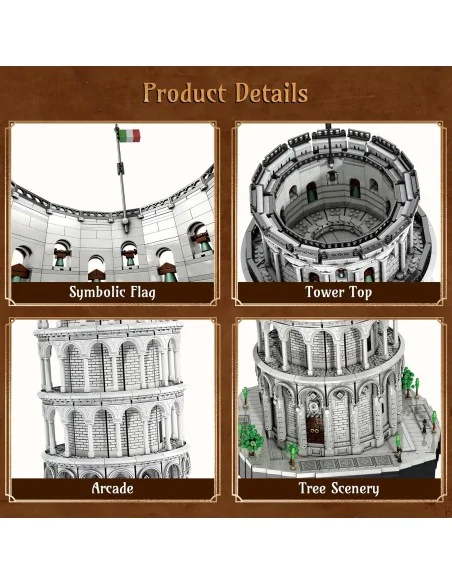 Torre di pisa (7652pcs) REOBRIX 66025 REOBRIX Torre di pisa (7652pcs) REOBRIX 66025 REOBRIX