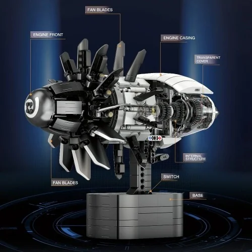 Aircraft Engine (1351pcs) REOBRIX 33018 REOBRIX