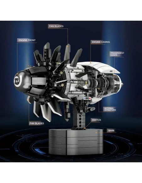 Aircraft Engine (1351pcs) REOBRIX 33018 REOBRIX Aircraft Engine (1351pcs) REOBRIX 33018 REOBRIX