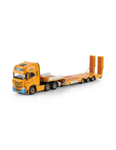 1/50 IVECO S-WAY AS HIGH MY2024 6X2 TWIN STEER SEMI LOW LOADER WITH RAMPS - 3 AXLE Kors Hoogwerksystemen WSI 01-5053 WSI MODELS