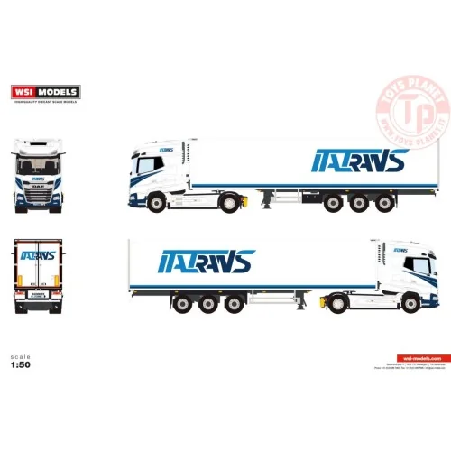 1/50 Italtrans SPA DAF XG+ 4X2 REEFER TRAILER - 3 AXLE WSI 01-5143 WSI MODELS