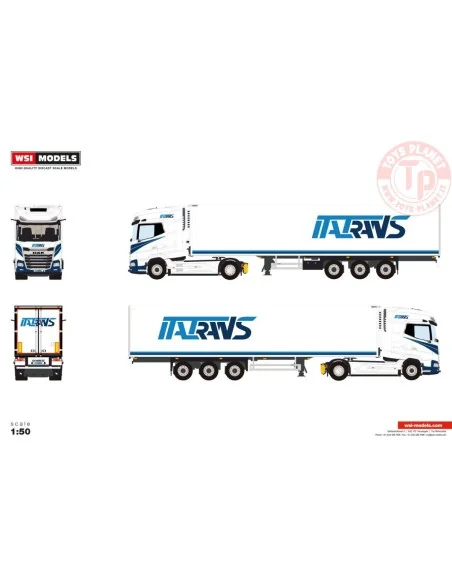 1/50 Italtrans SPA DAF XG+ 4X2 REEFER TRAILER - 3 AXLE WSI 01-5143 WSI MODELS 1/50 Italtrans SPA DAF XG+ 4X2 REEFER TRAILER - 3 AXLE WSI 01-5143 WSI MODELS