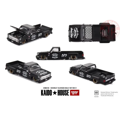 1/64 Chevrolet Silverado Dually Hot Rod V1 KHMG236 Mini Gt