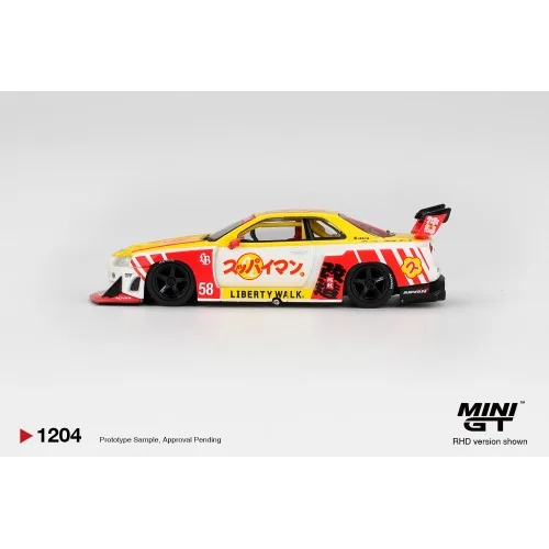 1:64 NISSAN GTR (R34) LBSUPER SILHOUETTE SKYLINE SUPPAIMAN OKINAWA 2025 MGT01204-R MINI GT