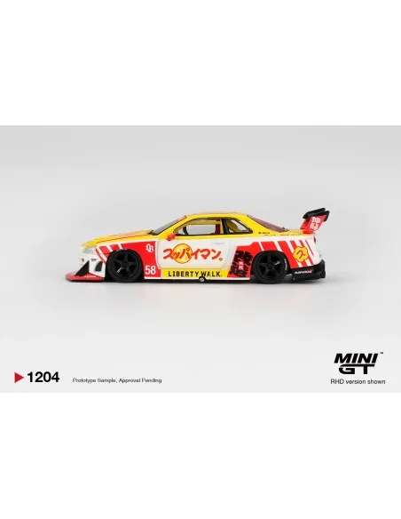 1:64 NISSAN GTR (R34) LBSUPER SILHOUETTE SKYLINE SUPPAIMAN OKINAWA 2025 MGT01204-R MINI GT 1:64 NISSAN GTR (R34) LBSUPER SILHOUETTE SKYLINE SUPPAIMAN OKINAWA 2025 MGT01204-R MINI GT