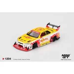 1:64 NISSAN GTR (R34) LBSUPER SILHOUETTE SKYLINE SUPPAIMAN OKINAWA 2025 MGT01204-R MINI GT