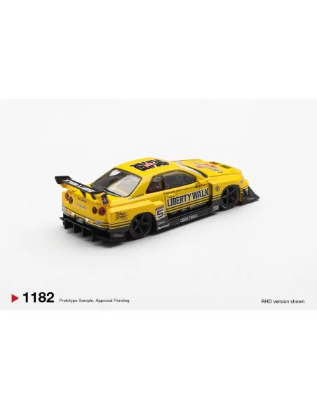 1:64 NISSAN GTR (R34) SKYLINE SUPER SILHOUETTE SPORT YELLOW 2025 MGT01182-R MINI GT