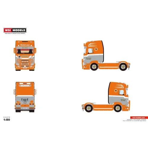 1/50 KOBTRANS SCANIA S HIGHLINE CS20H 4X2 WSI 01-5557 WSI MODELS