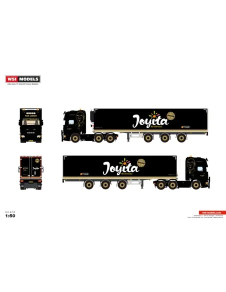 1/50 P&M Jansen - Van Ooijen Citrus SCANIA R6 TOPLINE 6X2 TWIN STEER TRIDEC REEFER TRAILER - 3 AXLE WSI 01-5742 WSI MODELS