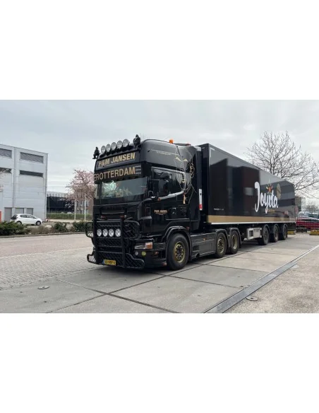 1/50 P&M Jansen - Van Ooijen Citrus SCANIA R6 TOPLINE 6X2 TWIN STEER TRIDEC REEFER TRAILER - 3 AXLE WSI 01-5742 WSI MODELS 1/50 P&M Jansen - Van Ooijen Citrus SCANIA R6 TOPLINE 6X2 TWIN STEER TRIDEC REEFER TRAILER - 3 AXLE WSI 01-5742 WSI MODELS