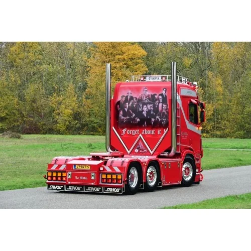 1/50 Weeda - Gangsters Paradise Scania NGR Normal roof 6x2 met 3-assige container chassis met 40ft container TEKNO 91080 TEKNO