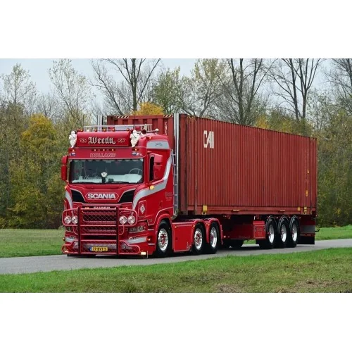 1/50 Weeda - Gangsters Paradise Scania NGR Normal roof 6x2 met 3-assige container chassis met 40ft container TEKNO 91080 TEKNO