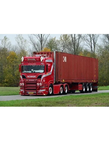 1/50 Weeda - Gangsters Paradise Scania NGR Normal roof 6x2 met 3-assige container chassis met 40ft container TEKNO 91080 TEKNO