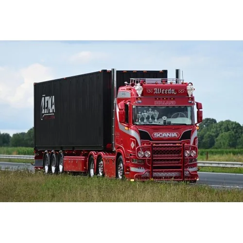 1/50 Weeda - Gangsters Paradise Scania NGR Normal roof 6x2 met 3-assige container chassis met 40ft container TEKNO 91080 TEKNO