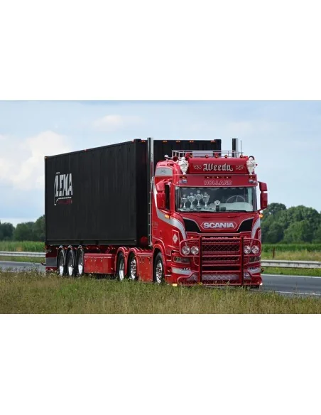 1/50 Weeda - Gangsters Paradise Scania NGR Normal roof 6x2 met 3-assige container chassis met 40ft container TEKNO 91080 TEKNO