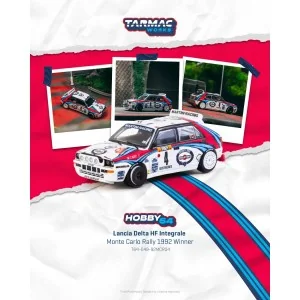 1/64 Lancia Delta HF Integrale Rally di Montecarlo 1992 Winner Auriol/Occelli T64-049-92MCR04 TARMAC WORKS