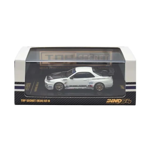 1:64 Top Secret Nissan GT-R R34 bianco IN64-R34TS-WHI INNO MODELS