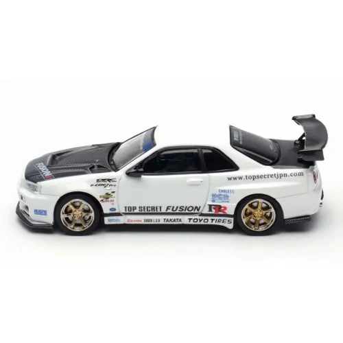 1:64 Top Secret Nissan GT-R R34 bianco IN64-R34TS-WHI INNO MODELS