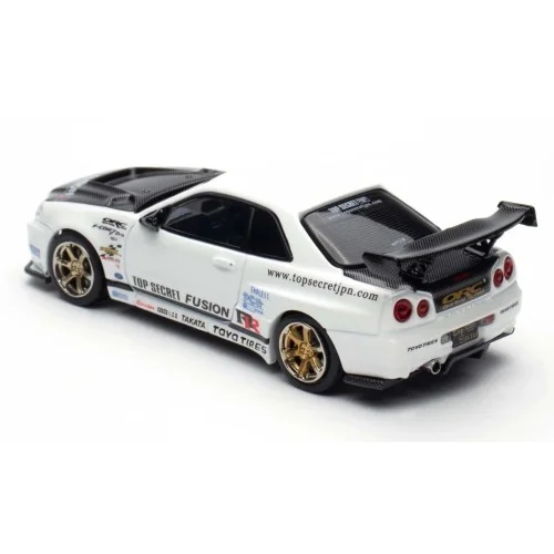 1:64 Top Secret Nissan GT-R R34 bianco IN64-R34TS-WHI INNO MODELS