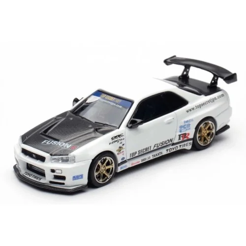1:64 Top Secret Nissan GT-R R34 bianco IN64-R34TS-WHI INNO MODELS